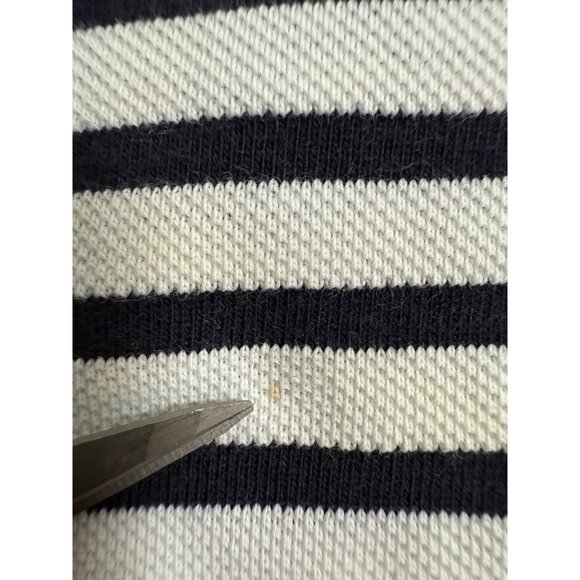 Brooks Brothers Mens St Andrews Golf Links Polo Shirt Size XL Navy White Striped - Picture 15 of 15